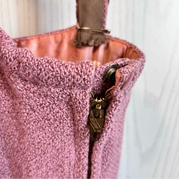 Vintage Girl Coat Pant Set 2 to 3 Years Pink Mauve Worsted Wool Samantha *FLAWS - Picture 14 of 16